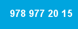 978 977 20 15 978 977 20 15